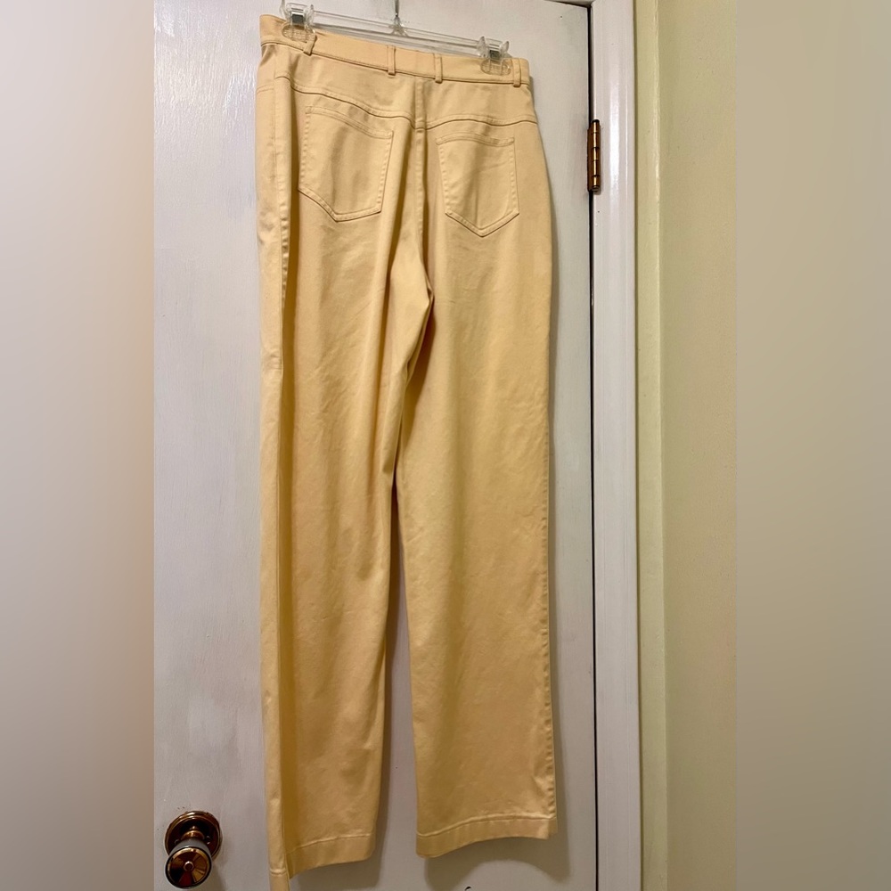 St John Sport by Marie Gray khakis pant trousers size 4 (28” waist) cotton blend - Picture 2 of 6